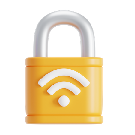 Wireless lock  3D Icon