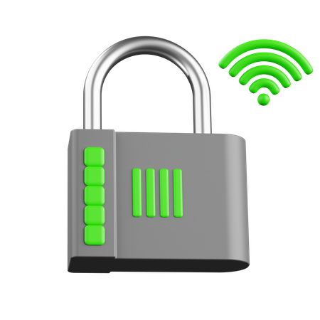 Wireless Lock  3D Icon