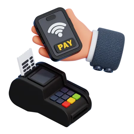 Wireless Mobile Payment  3D Icon