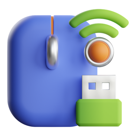 Wireless Mouse  3D Icon