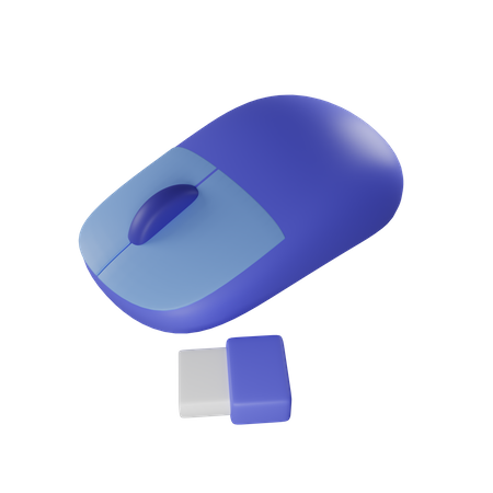 Wireless Mouse 3D Illustration