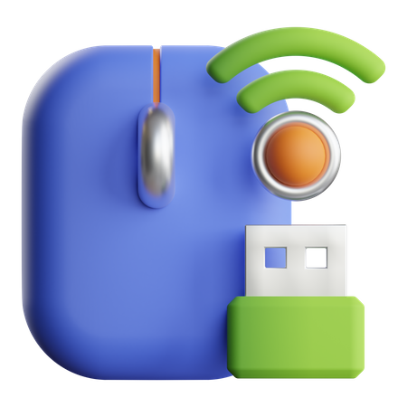 Wireless Mouse 3D Icon