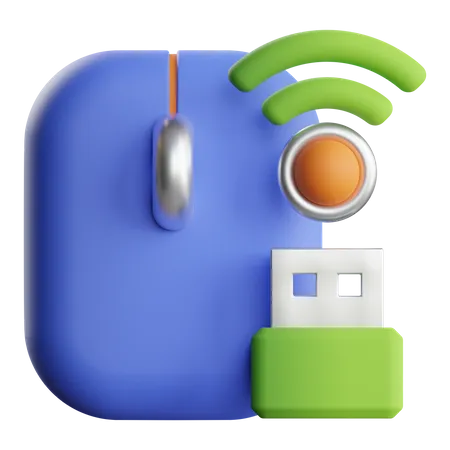 Wireless Mouse 3D Icon