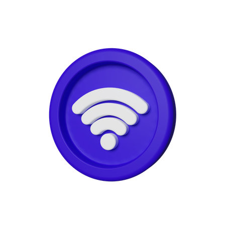 Wireless network 3D Illustration