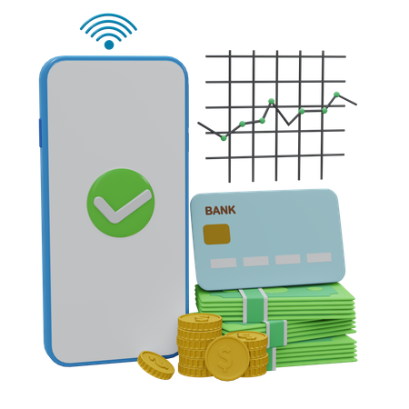 Wireless Payment Successful  3D Icon