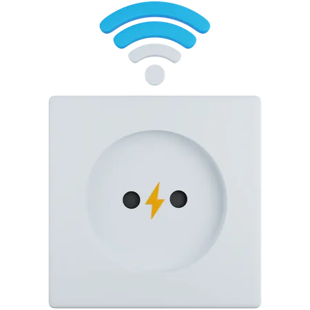 3 D Icon Illustration Wireless Power Socket 3D Icon
