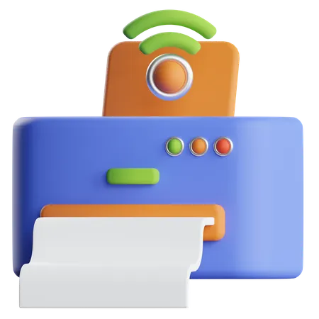 Wireless Printer  3D Icon