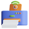 wireless printer 3d logo