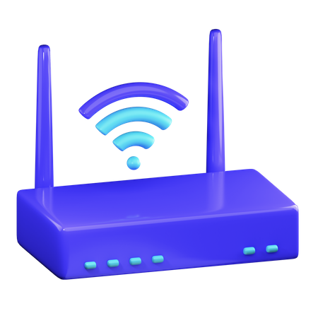 Wireless Router  3D Illustration