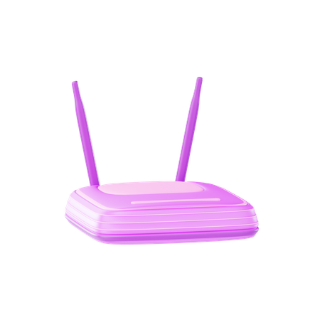 Wireless Router 3D Illustration