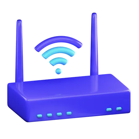 Wireless Router  3D Illustration