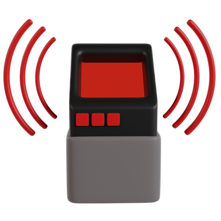 Wireless Sensor Technology  3D Icon