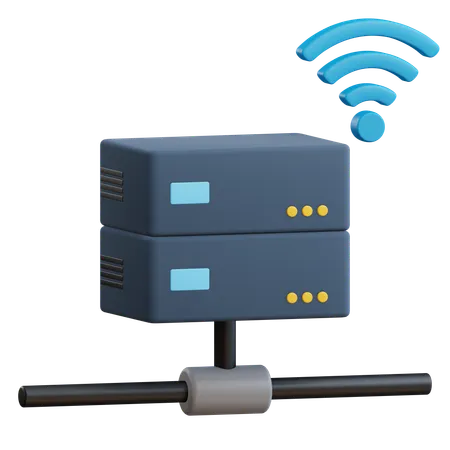 Wireless Server  3D Icon