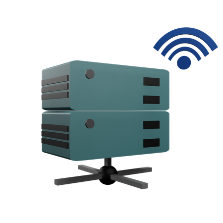 Wireless server  3D Icon
