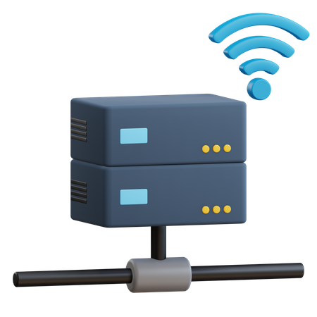 Wireless Server  3D Icon