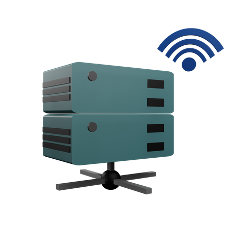 Wireless server  3D Icon