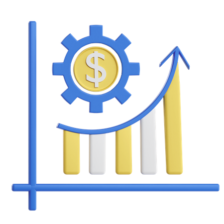 Wirtschaftswachstum  3D Icon