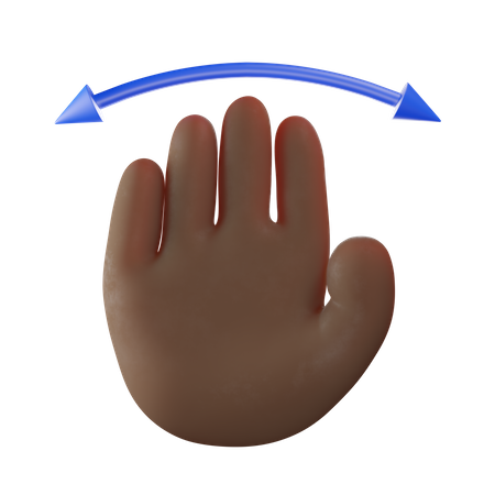 Wischgeste mit der Hand  3D Illustration