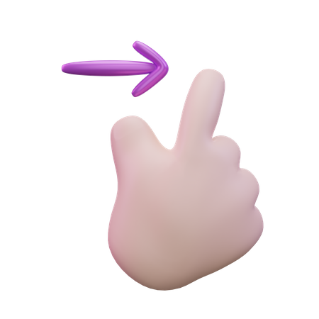 Wischgeste nach rechts  3D Icon
