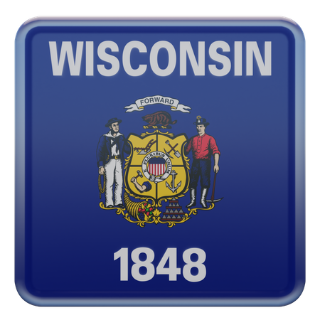 Wisconsin Flag  3D Flag