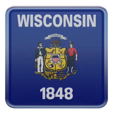 Wisconsin Flag  3D Flag