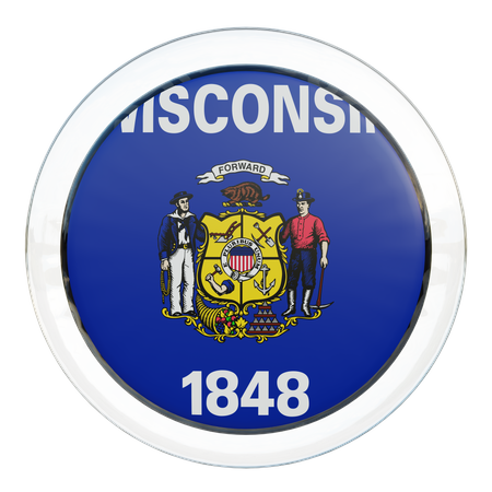 Wisconsin Flag  3D Icon