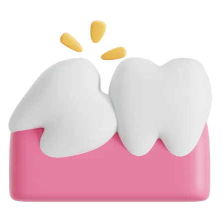 Wisdom Teeth Pushing 3D Icon