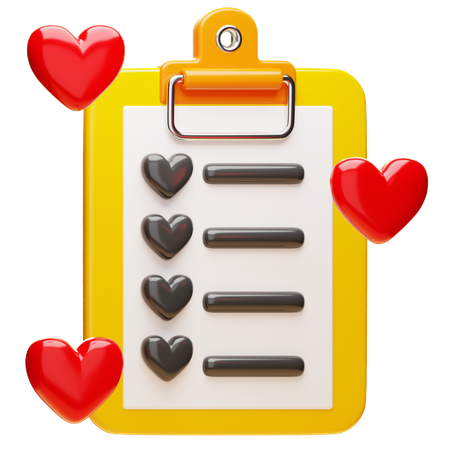 Wish List  3D Icon