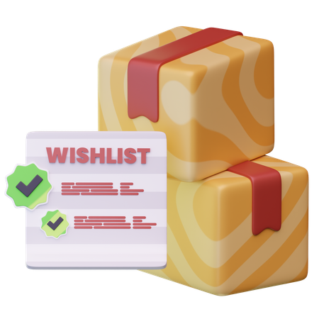 Wish List  3D Icon