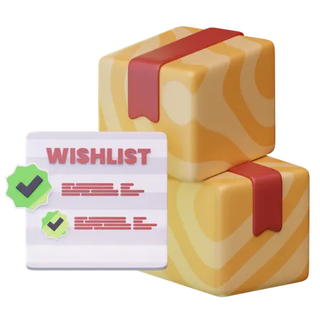 Wish List  3D Icon