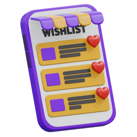 Wishlist  3D Icon