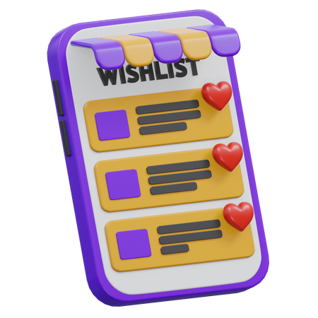 Wishlist  3D Icon