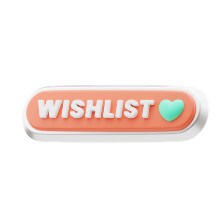 Wishlist Button  3D Icon