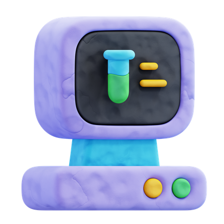 Wissenschaftscomputer  3D Icon