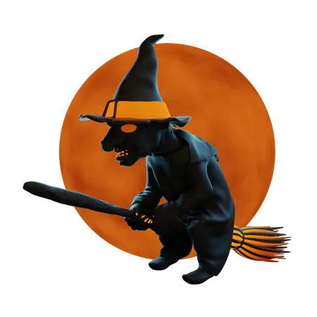 Witch  3D Illustration