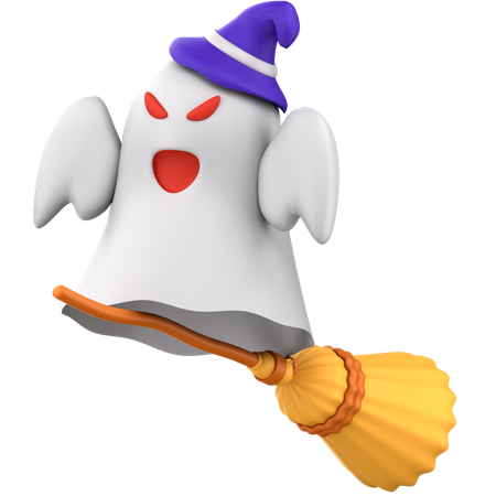 Witch Broom  3D Icon