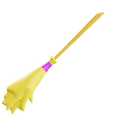 Witch Broom  3D Icon