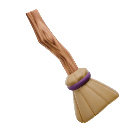 Witch Broom  3D Icon