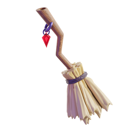 Witch Broom  3D Icon