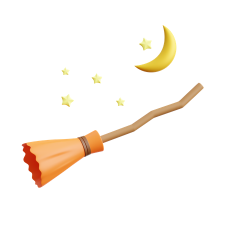 Witch Broom  3D Icon