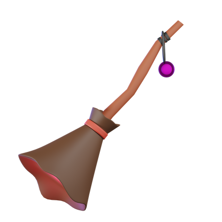 Witch Broom  3D Icon