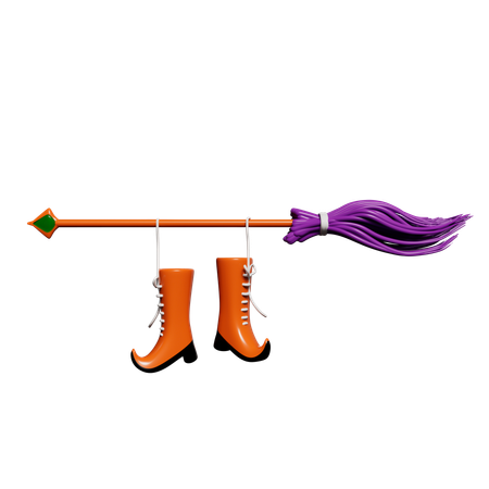 Witch Broom  3D Icon