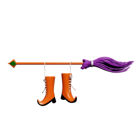 Witch Broom  3D Icon