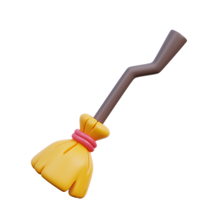 Witch Broom  3D Icon