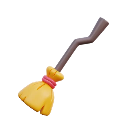 Witch Broom  3D Icon