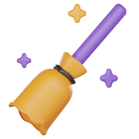 Witch Broom  3D Icon