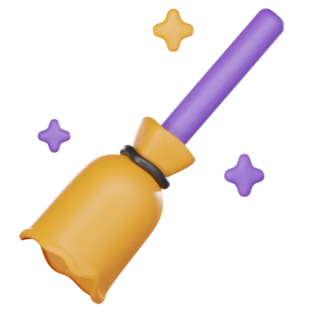 Witch Broom  3D Icon