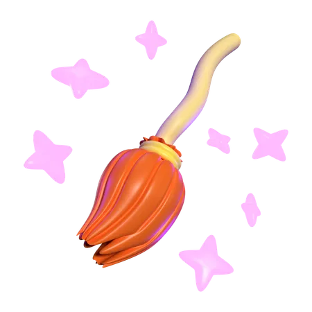 Witch Broom  3D Icon