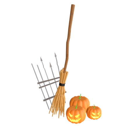 Witch Broom  3D Icon