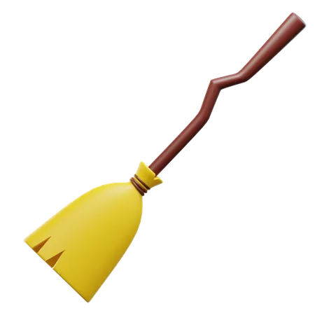 Witch Broom  3D Icon